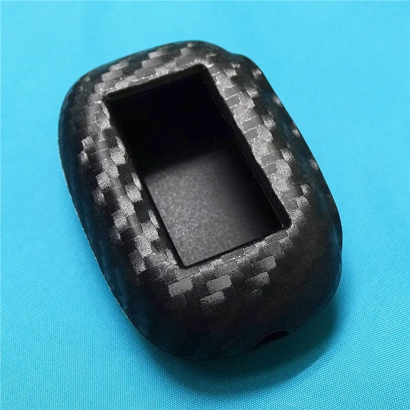 

For Starline B92 B93 B94 B62 B64 1 Pcs Carbon Fiber Silicone Car Key Case Russian 2-Way Car Alarm LCD Remote Control Cover Bag