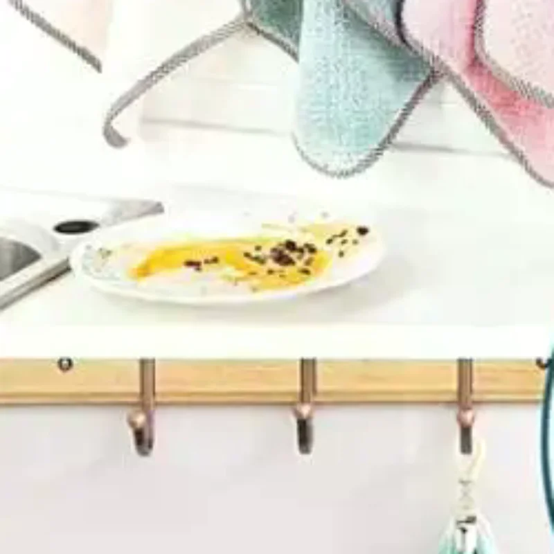 Bathroom Towel Clips Braided Multipurpose Cloth Hanger Bathroom Cotton Loop Towel Clip Metal Clamp Kitchen Home Storage