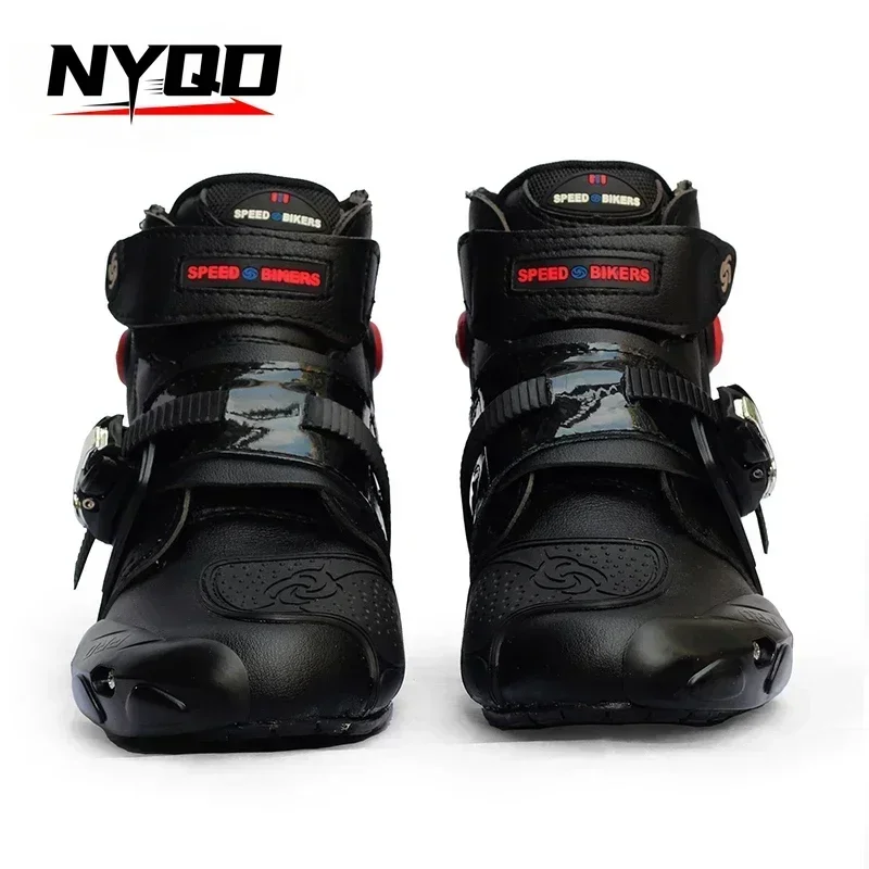 Riding Tribe New Microfiber Motorcross Riding Shoes Motorcycle Racing Protective Ankle Boots Anticollision Non-slip Street Gear