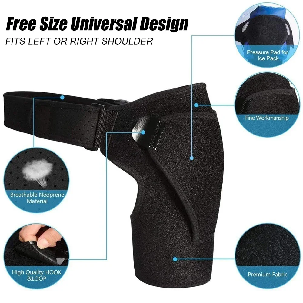 Adjustable Shoulder Compression Brace Rotator Cuff Tear Brace Shoulder Pain Relief Bursitis Shoulder Protector Weightlifting