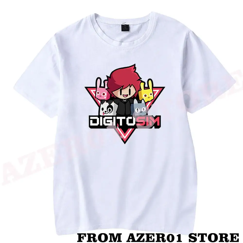 DigitoSIM Pets 1 Million Subscribers Merch T-shirt Print Summer Street Men/Women Streetwear Tshirt Short Sleeve