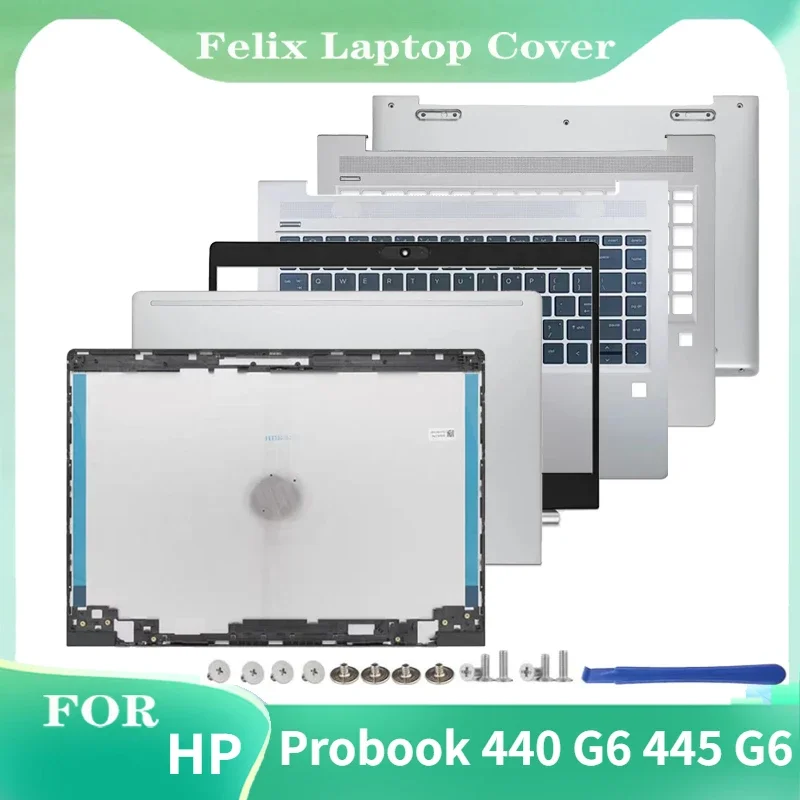 

NEW Top Case For HP Probook 440 G6 445 G6 Laptop LCD Back Cover/US keyboard/Palmrest/Bottom Case Rear Lid Topcase Silver