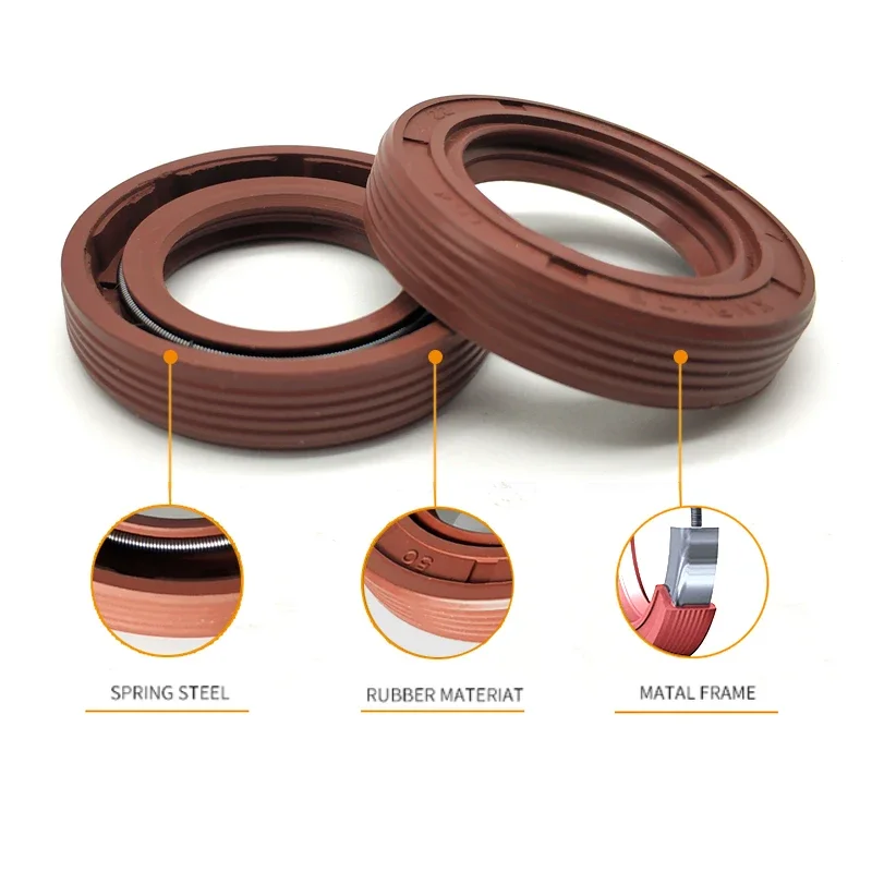 ID=28/29/32/38mm FKM Fluoro Rubber Shaft Oil Seal TC/TG4 28*45/47/48/50/55/56/57/58*7/8/10/12 Fluoro Rubber Double Lip Oil Seal