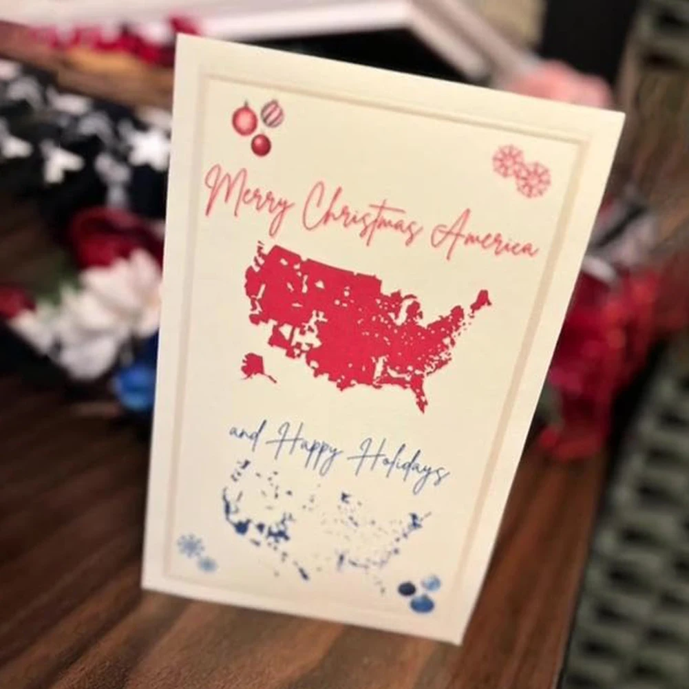 

2024 Presidential Election Map Cards Holiday Greeting Card With Presidential Election Map Theme For Xmas Holiday