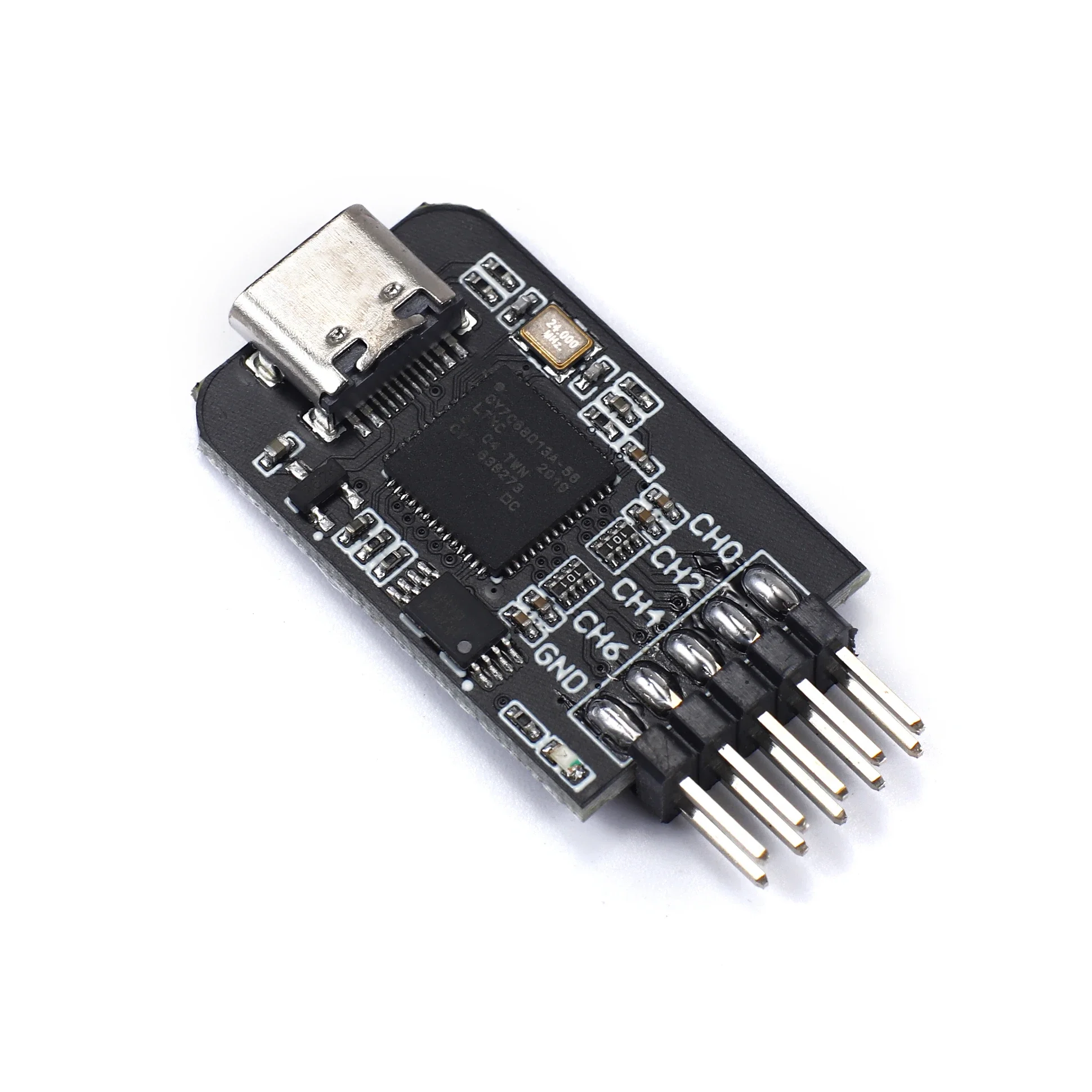 Analizador lógico, brazo de interfaz tipo C, herramienta de depuración FPGA, muestreo de 24m, módulo de placa de desarrollo de analizador de 8 canales