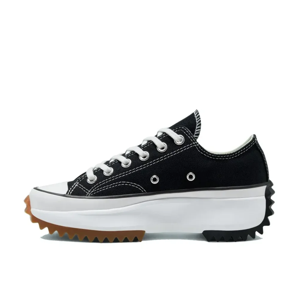 Converse Run Star Hike Round Toe Lace Up Low Top Casual Comfort Canvas Shoes Men's and Women's Black