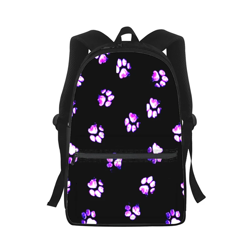 Dog Footprint Paw Men Women Backpack 3D Print Fashion Student School Bag Laptop Backpack Kids Travel Shoulder Bag