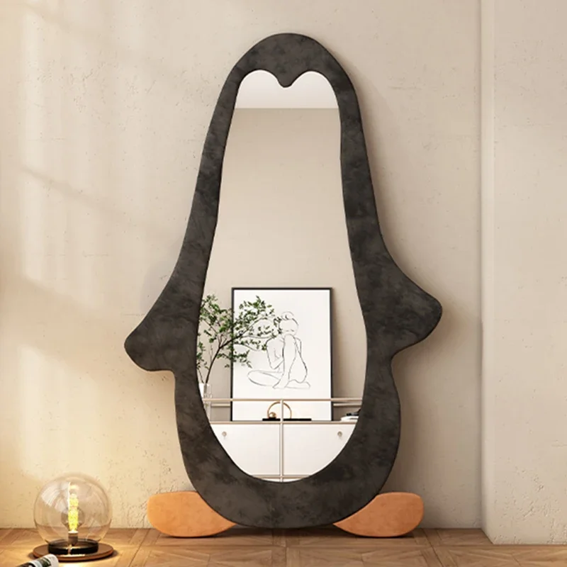 

Nordic Creative Cute Large Full Length Mirrors Minimalist Standing Luxury Irregular Glass Mirrors Espelho Espejo Decoration Home