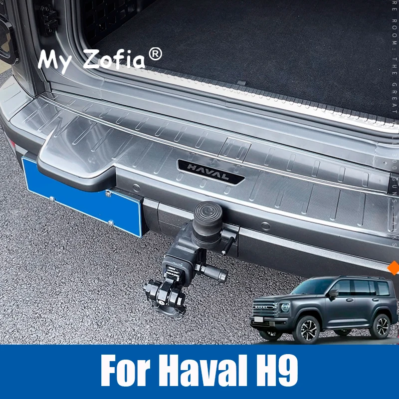 

Car Rear bumper protection window outside trunks decorative Anti Scratch plate ped Cover For Haval H9 2nd 2025 2026 Accessories