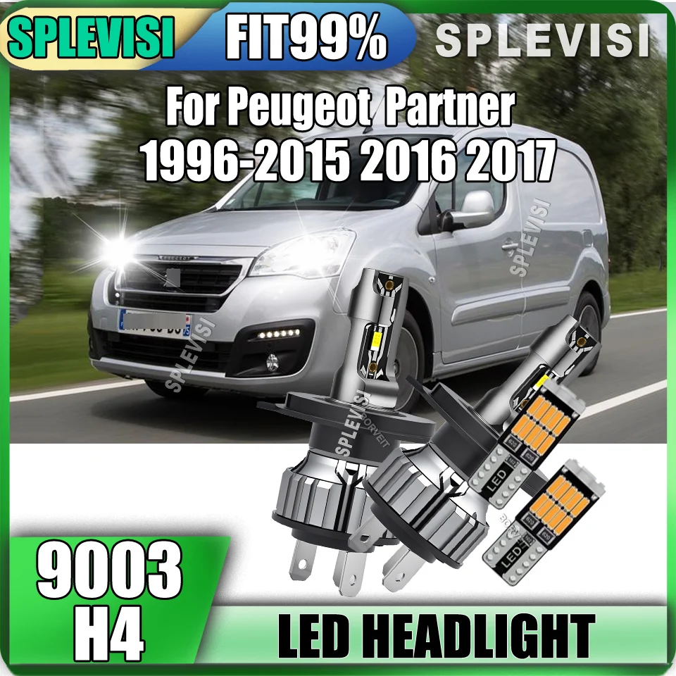 

H4 LED Headlight Bulb Waterproof, Shockproof, Dustproof For Peugeot Partner 1996 1997 1998 1999 2000 2001 2002 2003 2004-2017