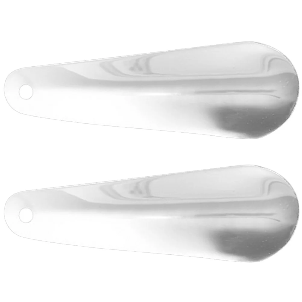 

2Pcs Shoe Horns Stainless Steel Short Handle Portable Travel Shoe Helpers for Seniors Pregnant Women Men and