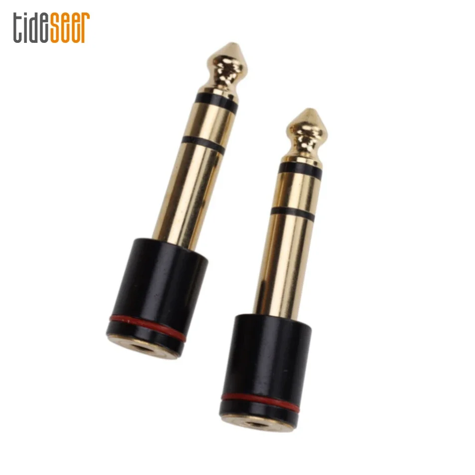 

100pcs 6.35mm Male to 3.5mm Female Connector Earphone Headphone Amplifier Jack Audio Adapter Microphone AUX Converter