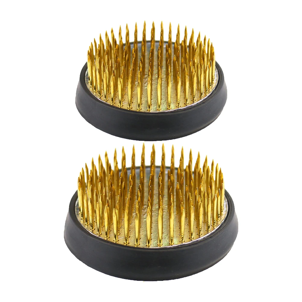 

2 Pcs 34mm 40mm Copper Needle Flower Arrangement Tool Rubber Sleeve Diy Fixer Needle Base Gardening SuppliesFlower Base