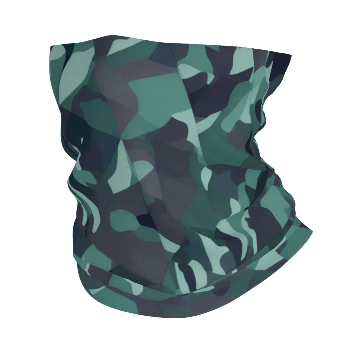 Camouflage Camo Green Grey Bandana Neck Cover Printed Mask Scarf Multifunction Cycling Scarf Cycling Unisex Adult Washable