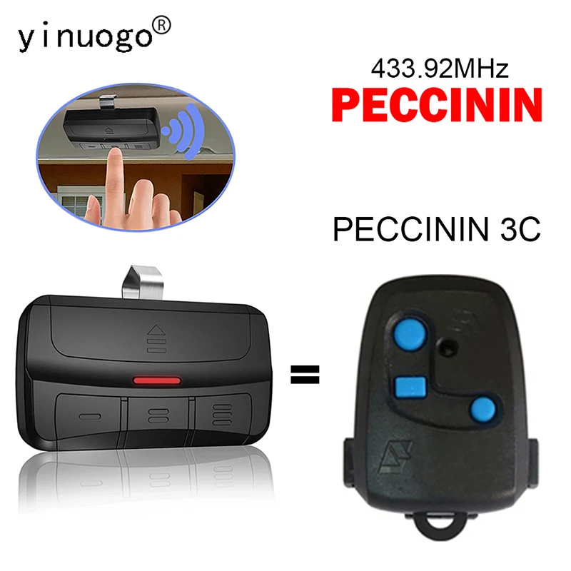 For PECCININ Remote Control 433MHz PECCININ 3C transmitters Garage Door Remote Control Electric Door Opener Gate Remote Control