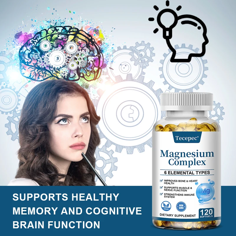 Magnesium Complex 500 Mg - 6 Element Types - Bone, Heart, Immune & Energy Support