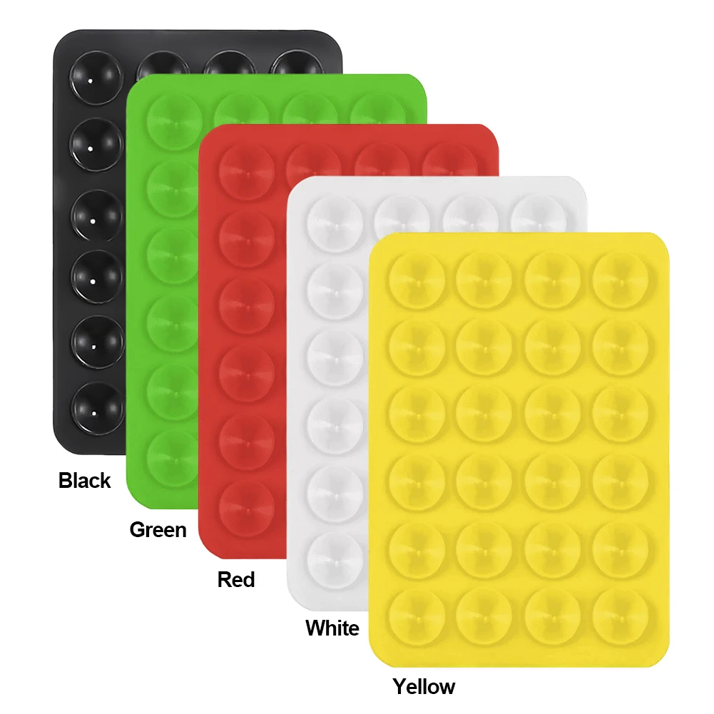 Silicone Suction Phone Case Adhesive Mount Multifunctional Suction Phone Holder Square Mirror Shower Phone Holder for Cell Phone