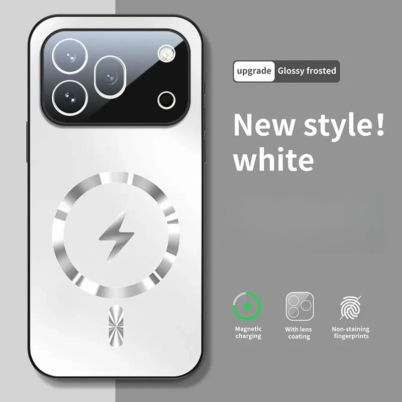 Simple Magnetic Wireless Charging Case For Honor 600 Pro Honor 600 For Magsafe Shockproof AG Matte Glass Lens Film Protect Cover view 6
