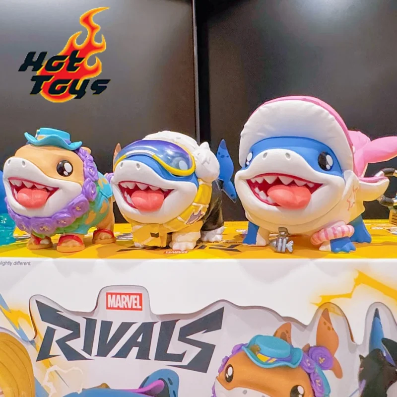 

New Genuine Hot Toys Rivals Blind Box Cosbi Collection Mini Figures Spider Man Magneto Jeff The Land Shark Model Decor Toys Gift
