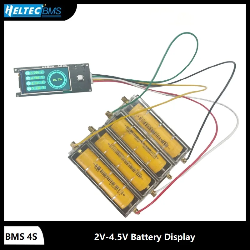 Heltec BMS 4S Üteg feszültség teszter TFT dispaly  2V-4.5V Üteg kijelző