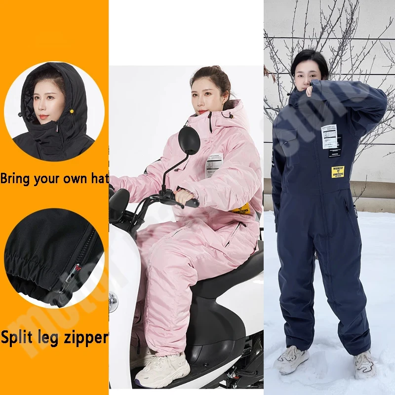 

Motorcycle ColdProof Jacket Winter Windproof Suit Motorcycle Cross-country Equipment Men's and Women's Ski Fishing Suit Velvet