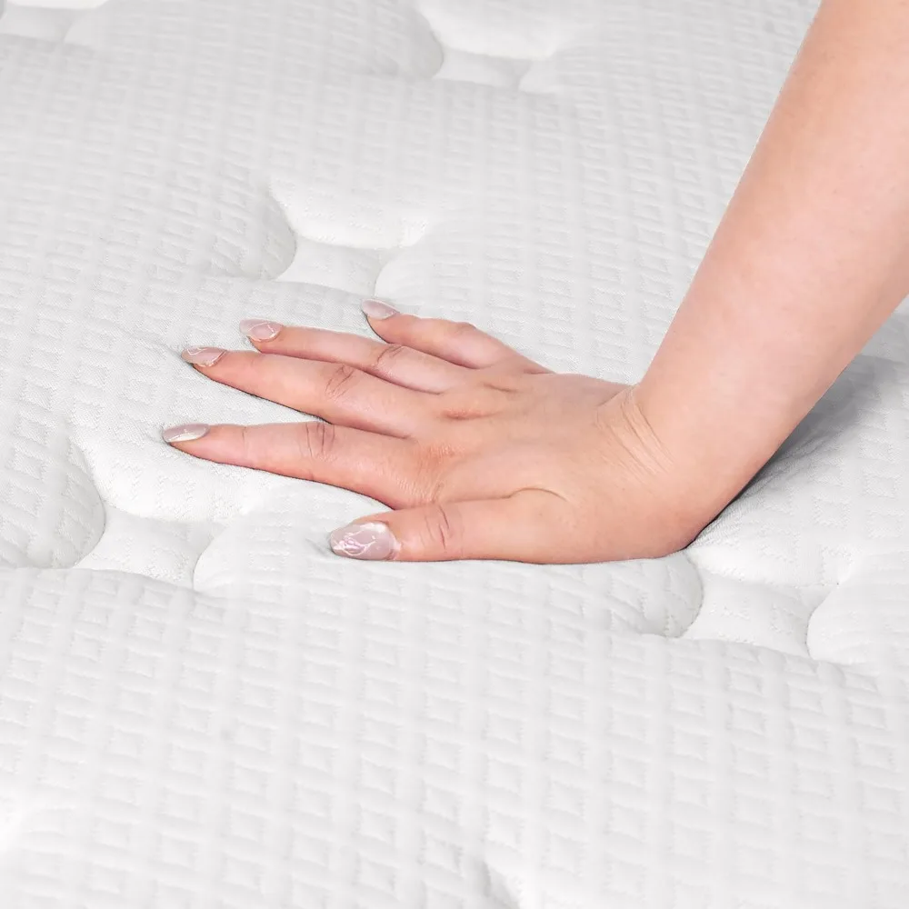 Matelas Queen Size Eiue - Hybride 10 pouces, ressorts ensachés, ferme moyenne, respirant et de soutien