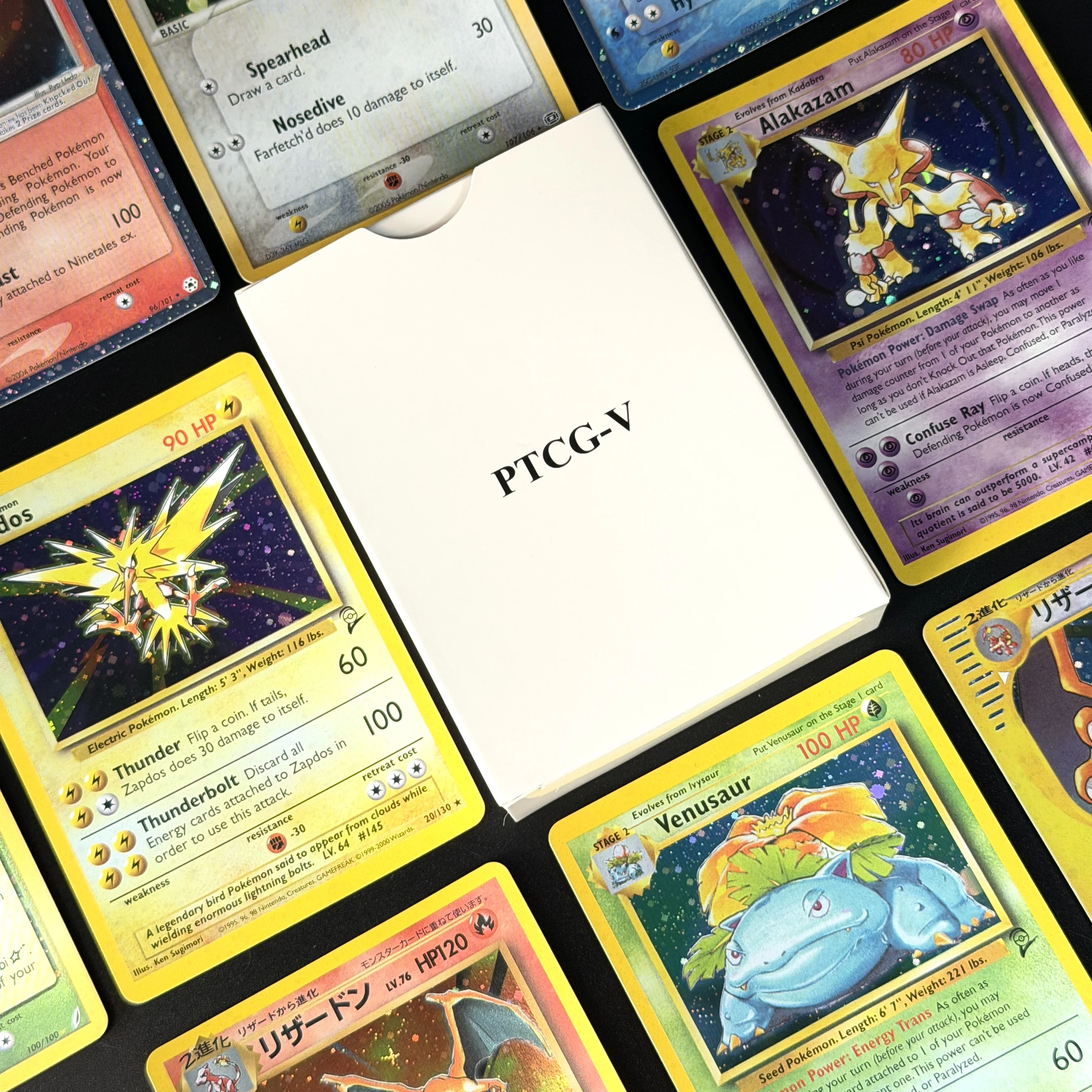 PTCG Caja Completa - 54 Cartas Coleccionables Vintage de la Serie Base 2/EX Cosmos Holo Charizard Delta Species Kyogre Celebi Proxy