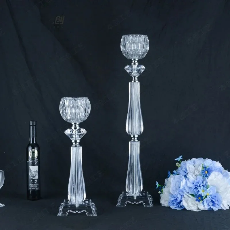 10 PCS Acrylic Candle Holder Wedding Centerpiece Event Candelstick Flower Road Lead Party Decoration