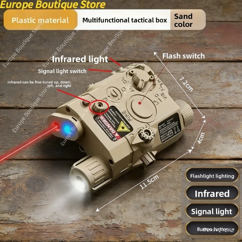 

PEQ15 Multi-Functional Laser Box Flashlight With 20mm Rail For Toy Airsoft Guns Hunting CS Field Game Outdoor Sports