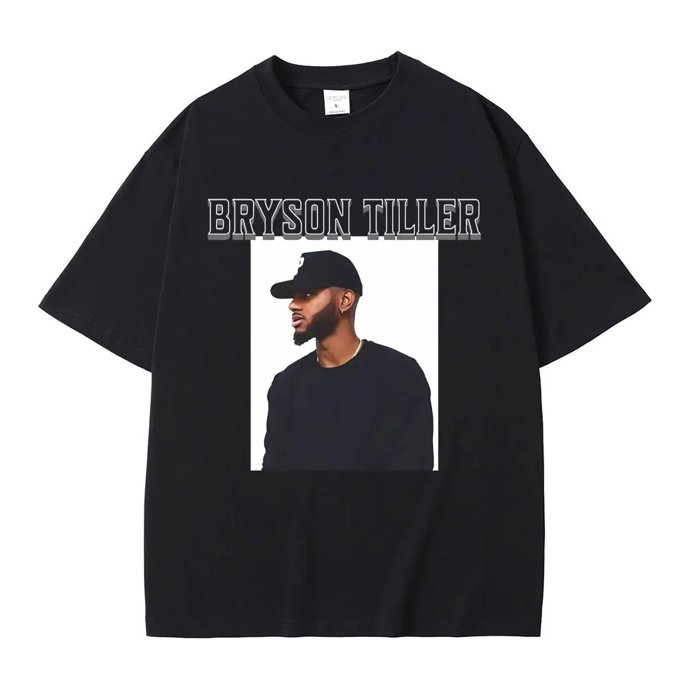 

Rapper Bryson Tiller Hip Hop Oversized T Shirts Men's Vintage Tshirt Men Women Casual Loose T Shirt Male 100% Cotton T-shirts