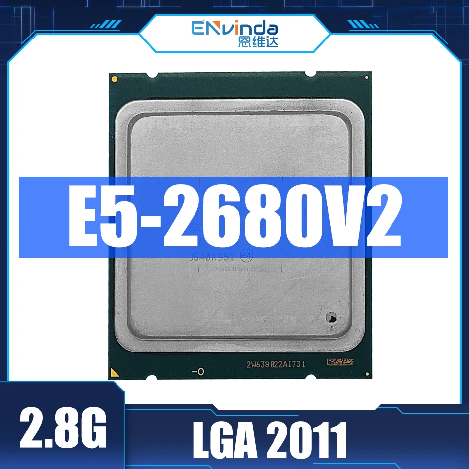 Used Intel Xeon Processor E5 2680 V2 CPU 2.8 LGA 2011 SR1A6 Ten Cores Server processor E5-2680 V2 E5-2680V2 10 Core 25M 115W