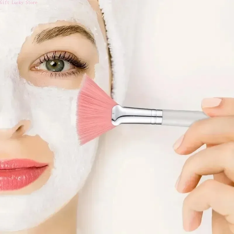 1/3/5/10 Uds. Cepillos faciales prácticos cepillo en forma de abanico aplicador de mascarilla Facial de cabeza plana cepillos de máscara portátiles suaves herramientas cosméticas
