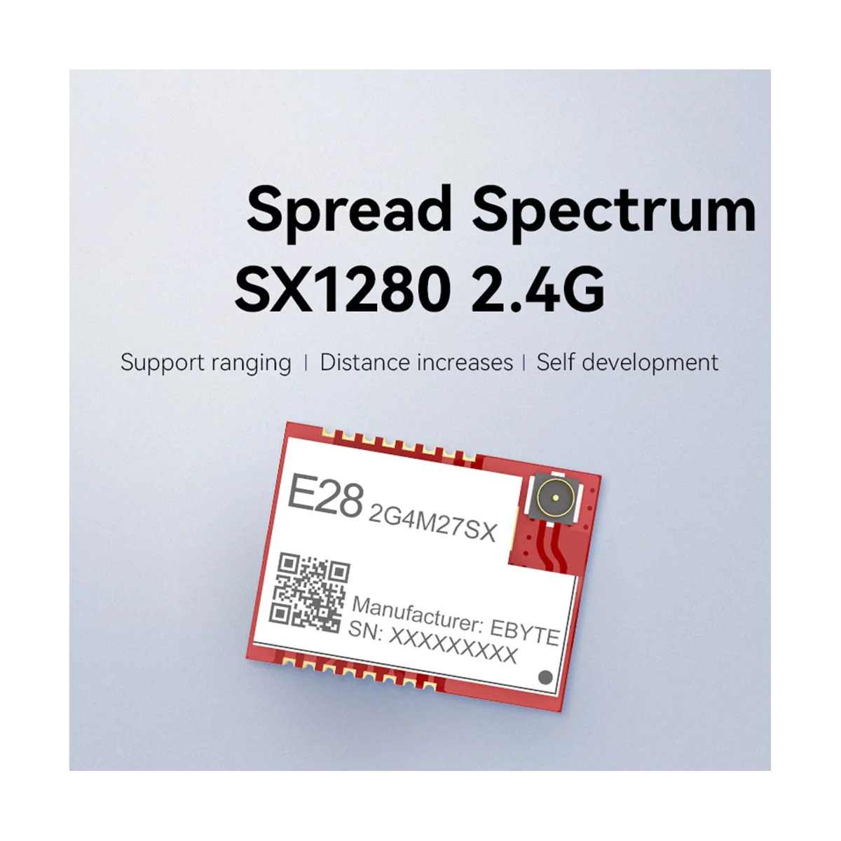 Sx1280 Draadloze Rf Module Cdsenet E28-2G4M27SX 27dbm Lora Smd Ipex Pa