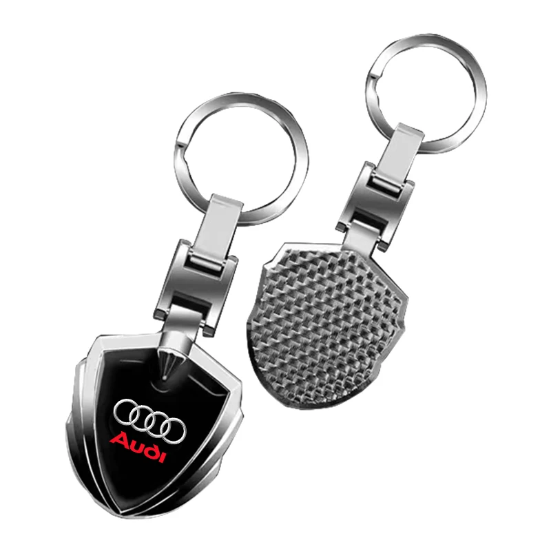 Car Styling 3D Metal Key Rings Car Logo Fashion Keychain For Audi A1 A3 A4 A5 A6 A7 A8 B5 B6 B7 C5 C6 C7 D2 D3 Q2 Q3 Q5 Q7 TT