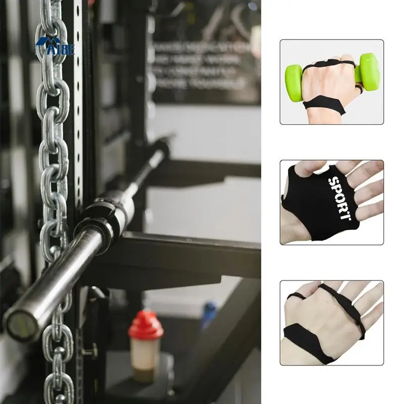 

A18E-перчатки для тренажерного зала и фитнеса без пальцев, дышащие спортивные перчатки для тренировок для женщин и мужчин, вентилируемая ручка для подъема