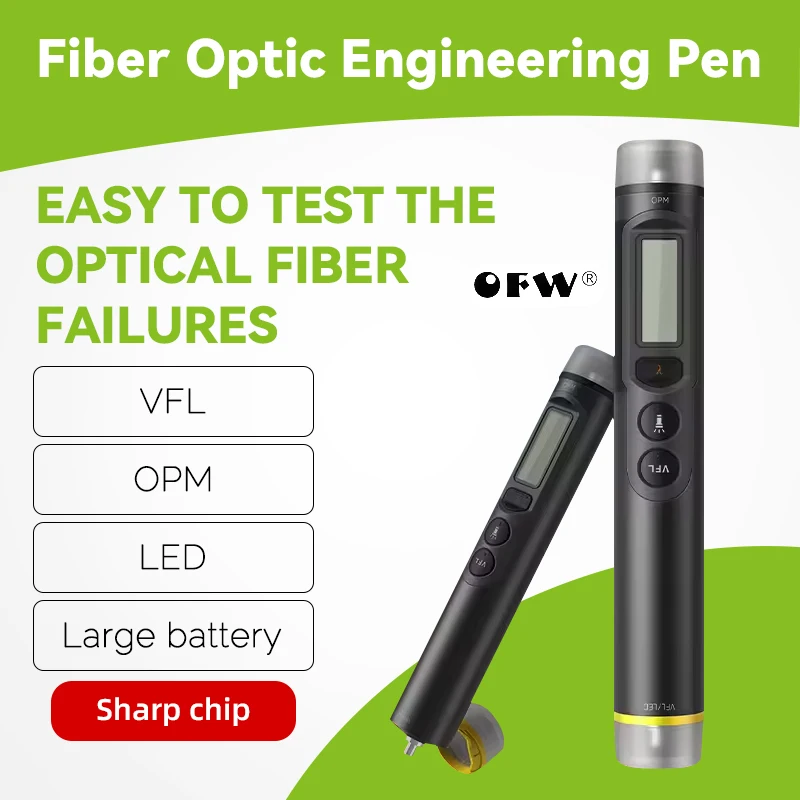 OFW 3 in1 Fiber Optic Tester 20/30mW Visual Fault Locator Optical Power Meter OPM VFL