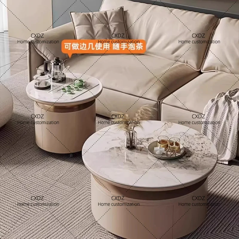XX Rock slab coffee table household small apartment modern simple multi-functional combination tea table with tea making