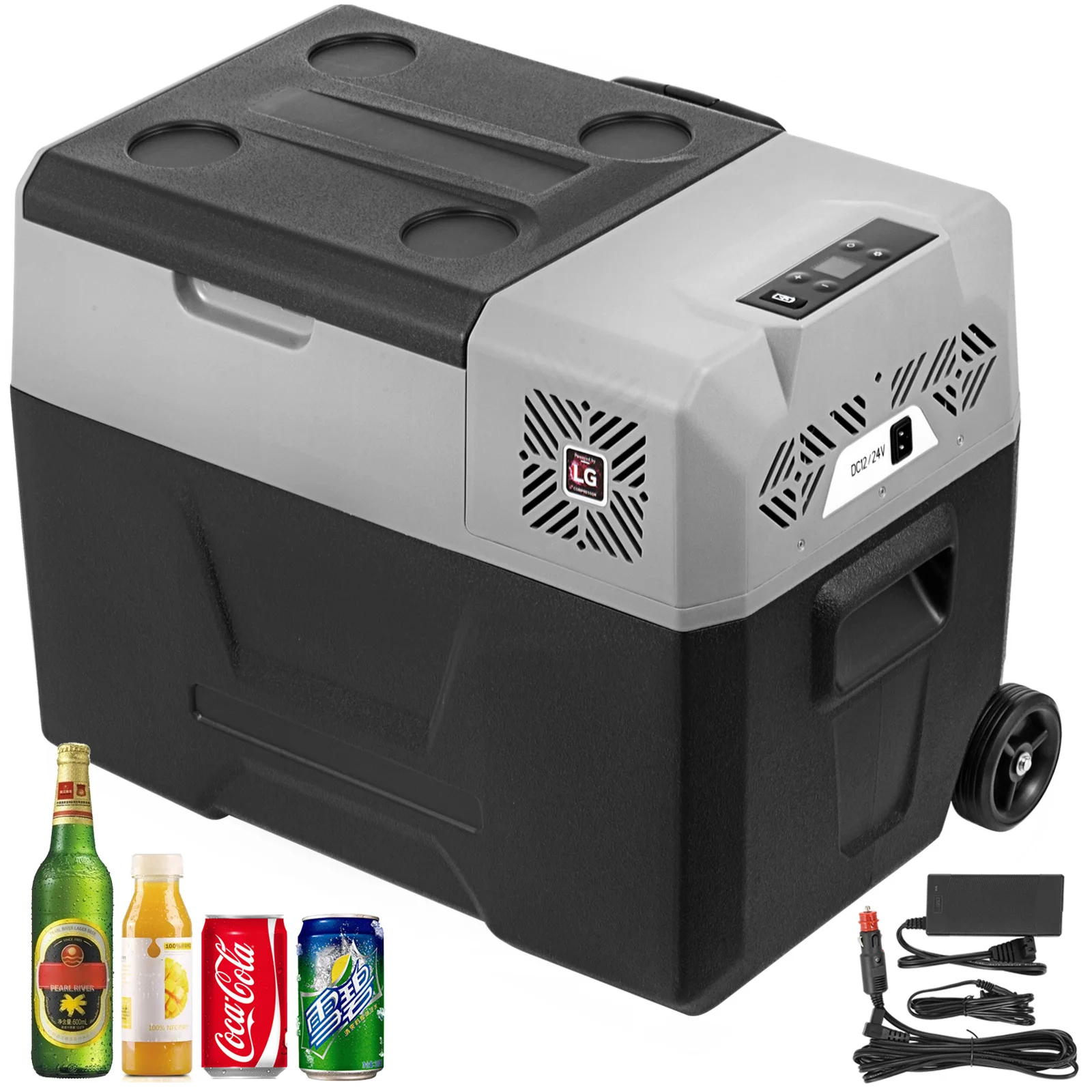 VEVOR Pro Beinstrecker 220LBS Beinstreckmaschine 30L/40L/50L/55L Auto-Kühlschrank-Kompressor Gefrierfach-Rollwagen