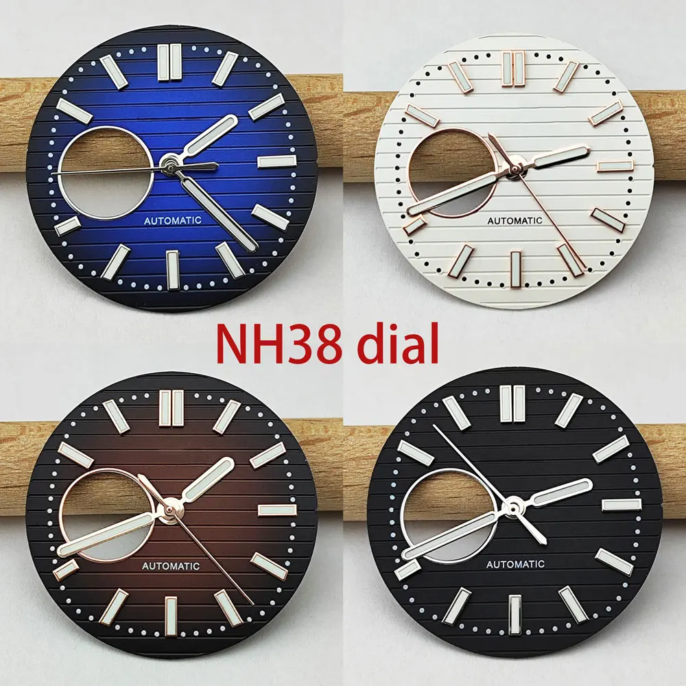 30.5mm NH38 dial Nautilus S dial Watch dial green luminous dial Suitable for NH38 movement watch accessories Watch repair tool