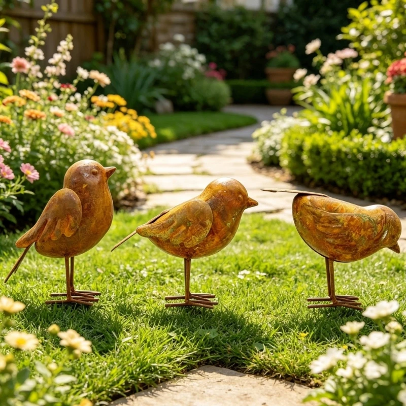  Simulation Bird Statue Living Room Ornaments Home Artificial Crafts Garden Sculpture Porch Yard Decoration