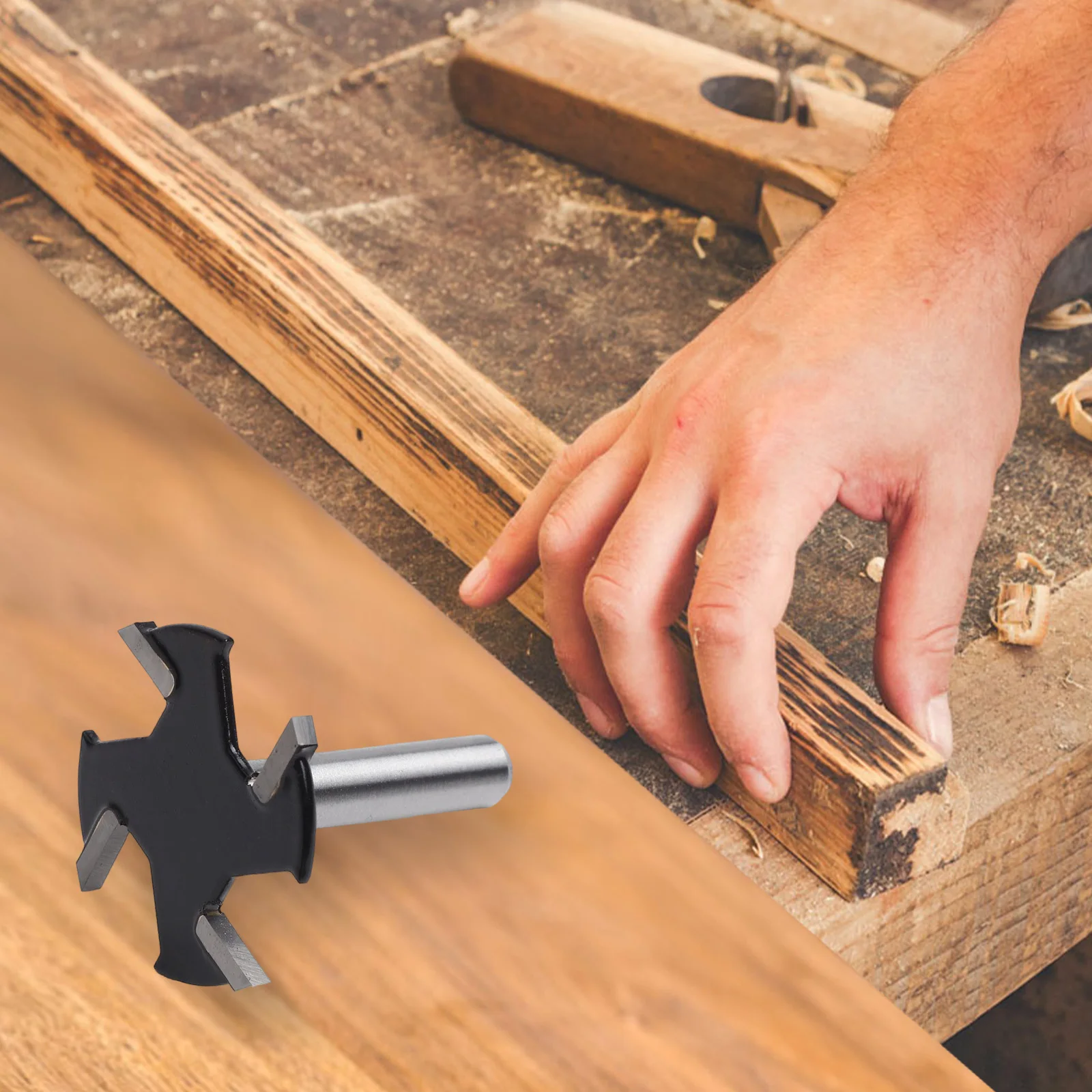 Router Bit Featuring a Heat Resistant Coating to Minimize Resin Build up During Prolonged Use in Woodworking Projects