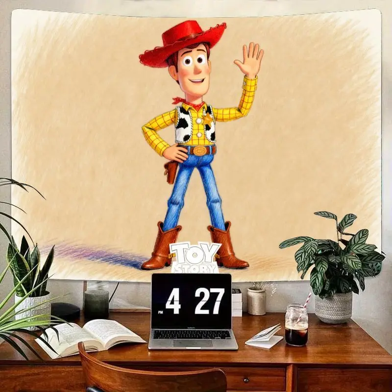 

1 шт., гобелен Disney Pixar Toy Story Woody, современное настенное искусство из полиэстера для декора детской спальни, гостиной, отличный подарок фанату