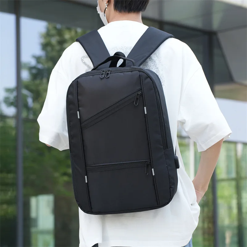 

Backpack Travel Lightweight Oxford Fabric Computer Bag USB Charging Large Capacity School Bag Male College Student