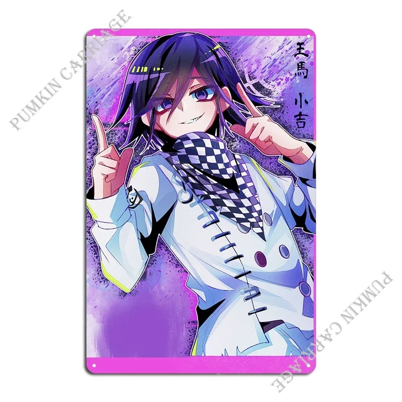 Kokichi Oma Danganronpa Metal Sign Living Room Home Garage Mural Tin Sign Poster