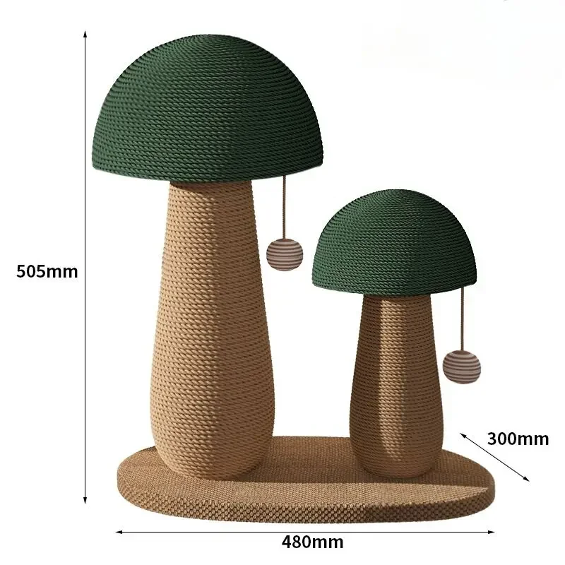 Cat scratching toy mushroom cat scratching board wear-resistant vertical hemp rope claw sharpening cat toy