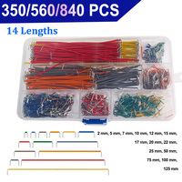 840/560/350PCS Breadboard Jumper Wire Kit with Box 14 Lengths Assorted for Breadboard Prototyping Circuit Boards Diy Electronics