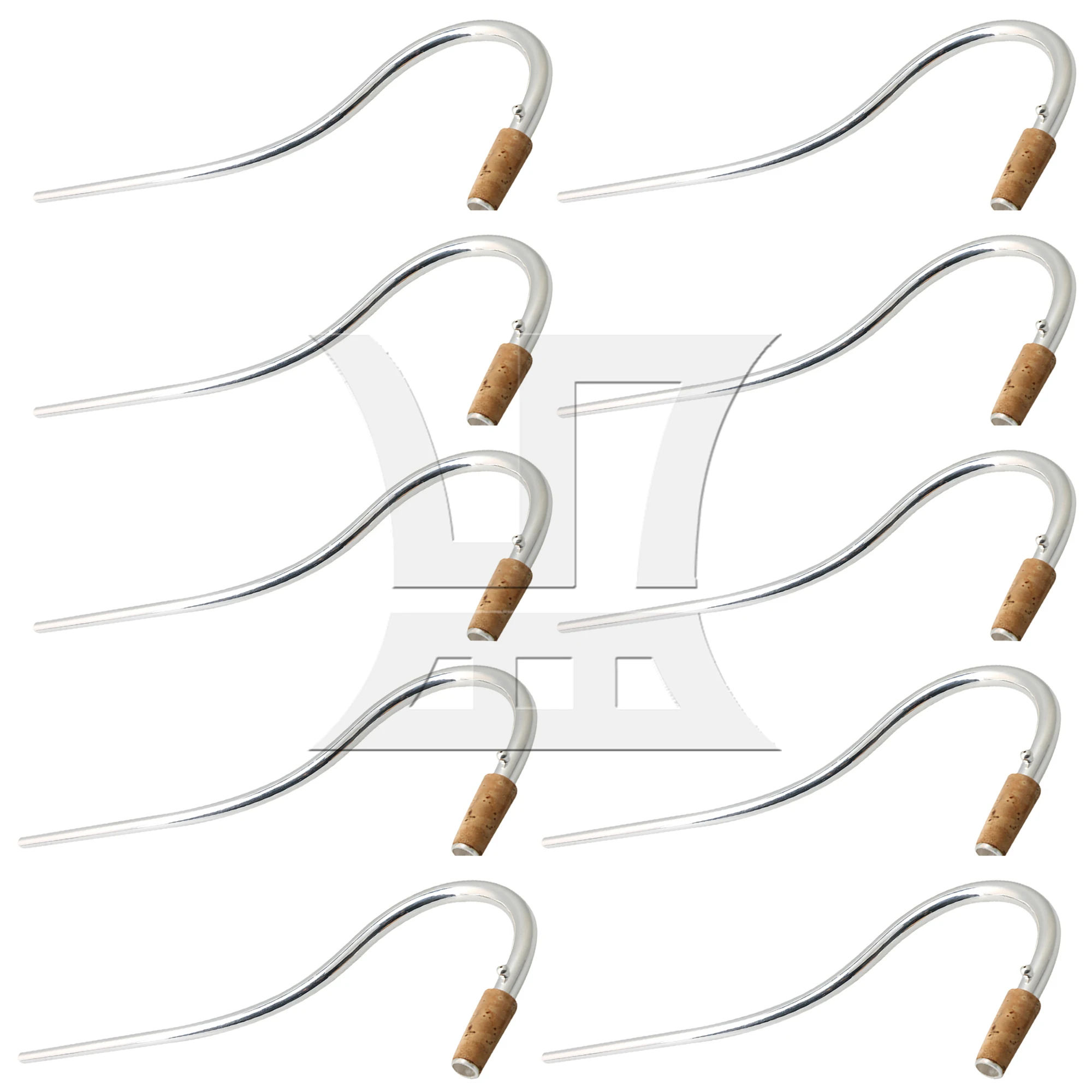 Yibuy 10 pièces Instrument à vent filon Bocal Crook remplacement d'embout en cuivre