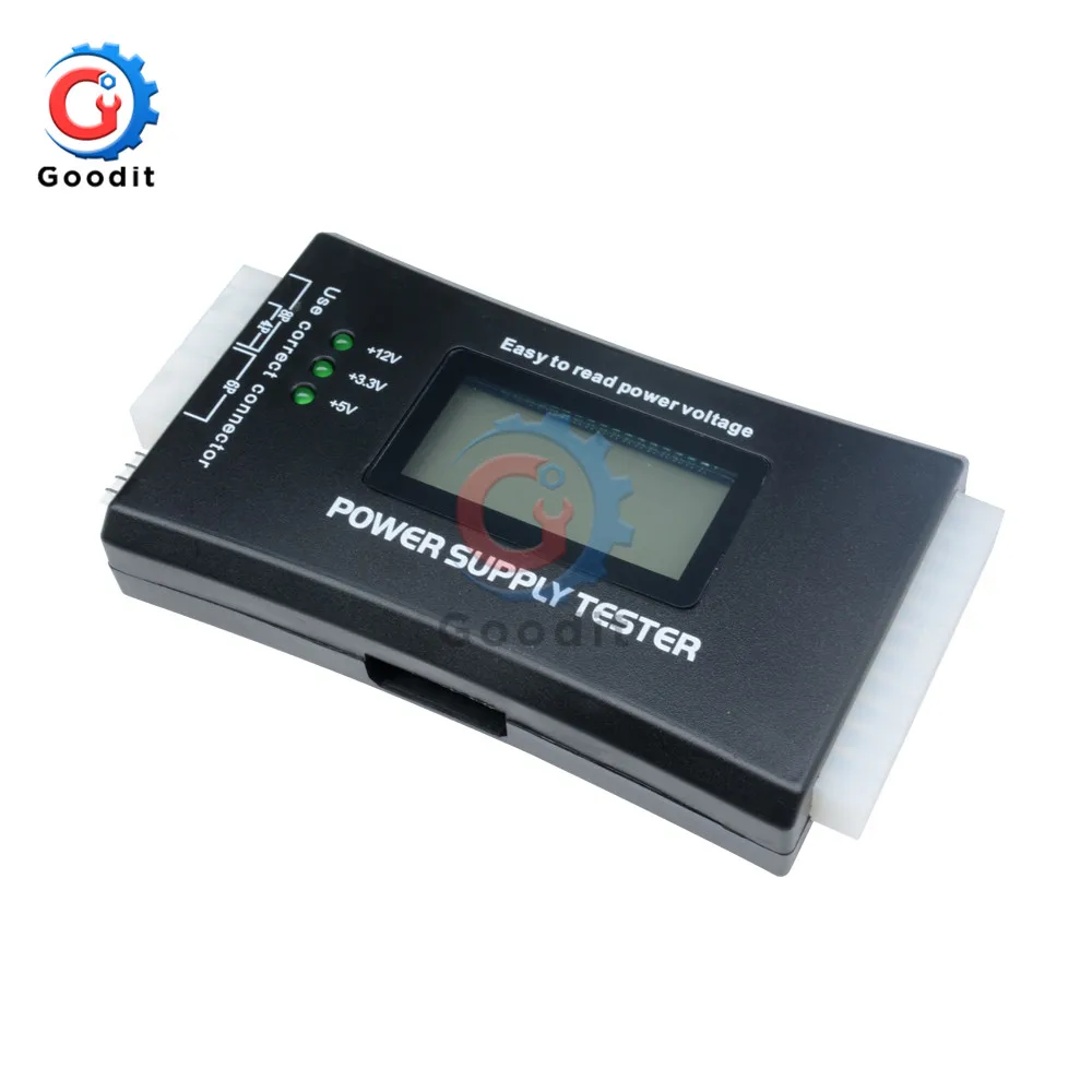 Digital LCD Display PC Computer 20/24 Pin LCD Power Supply Tester Check Quick Bank Supply Power Measuring Diagnostic Tester Tool