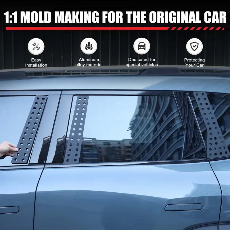 

Aluminum Alloy Black For CHANGAN Deepal G318 2024-2025+Car window center column decoration patch automotive exterior accessories