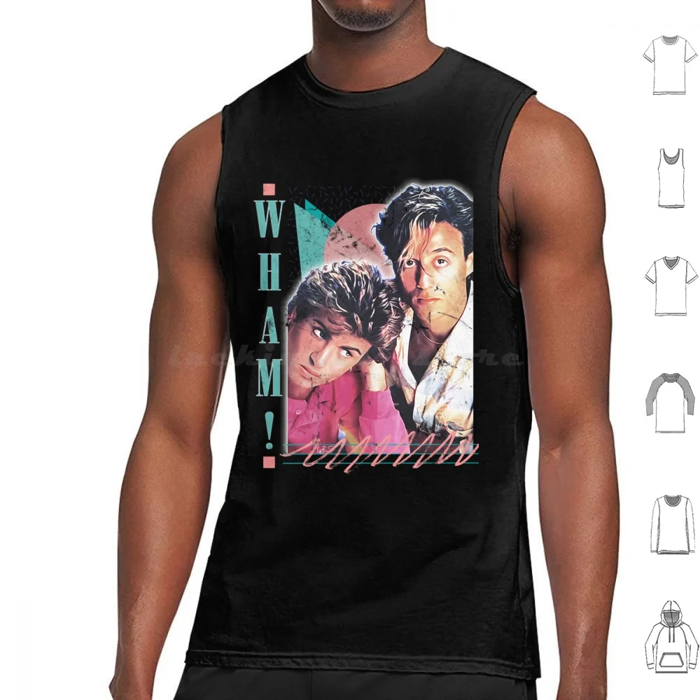 Last Christmas Album-Vintage Band Uk Tank Tops Vest Sleeveless 80s 80s Retro Wham Album Cover Band George Michael